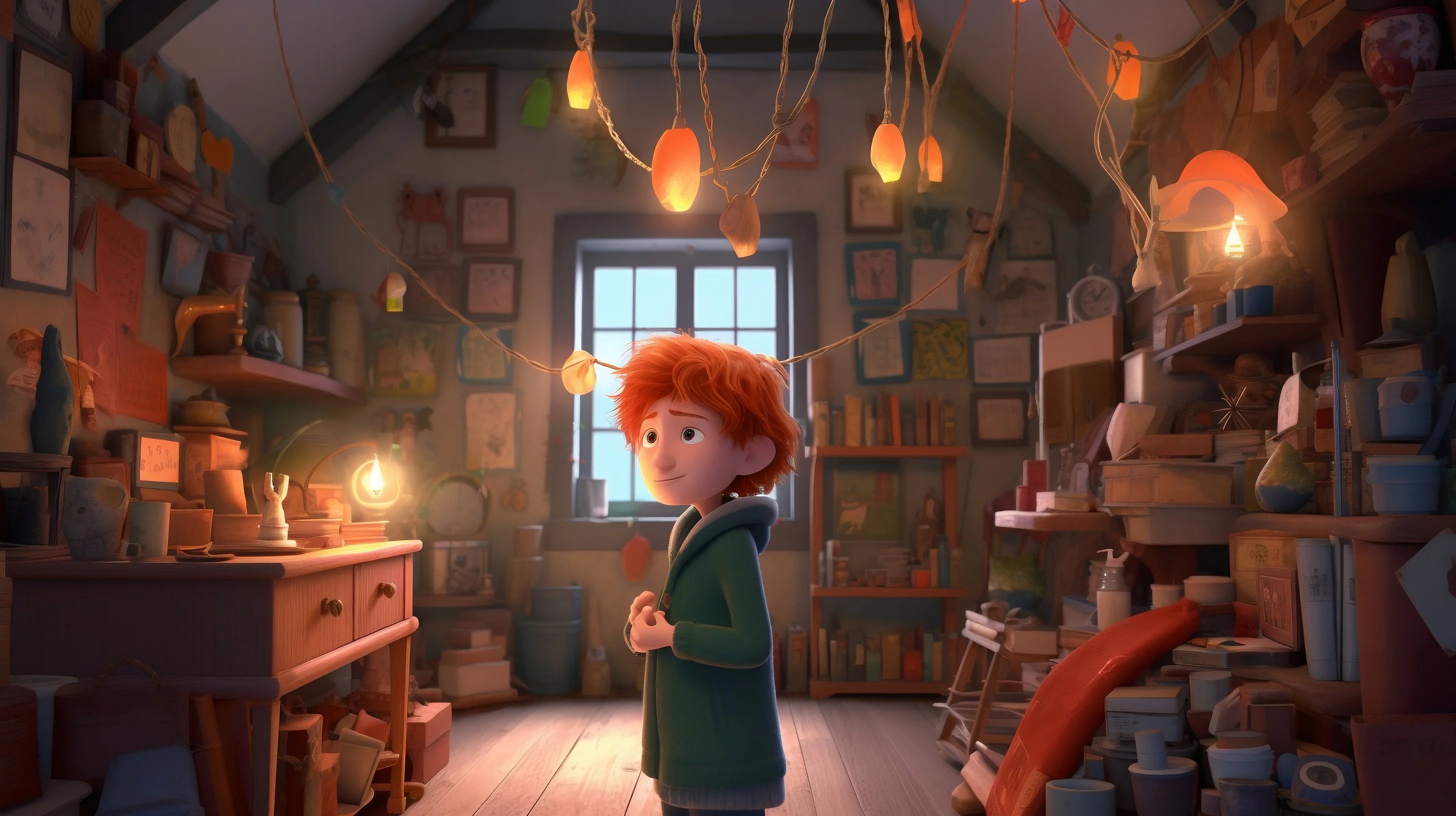 If harry potter was a pixar movie animated Ron Weasley AI 