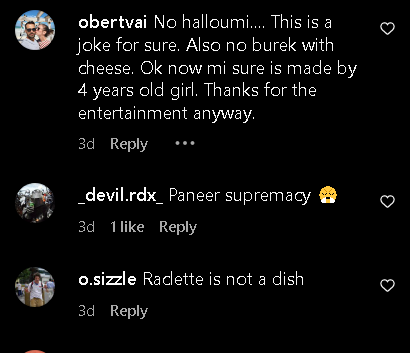 Paneer, Cheese