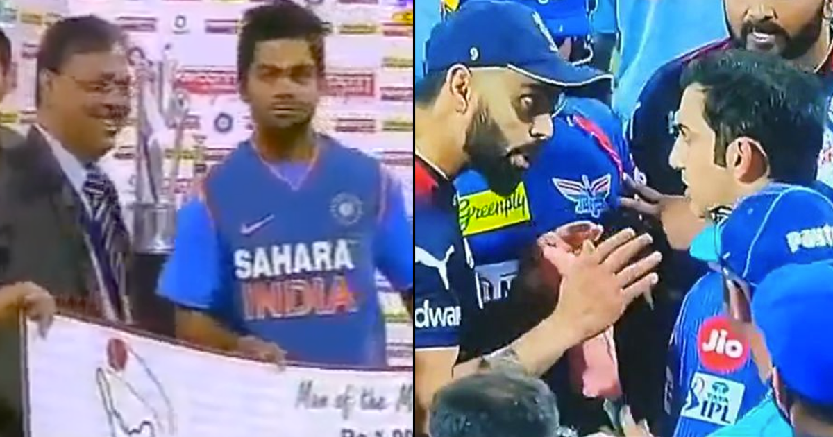 This Old Video Of Gautam Gambhir Giving His MoM Award To Virat Kohli Is