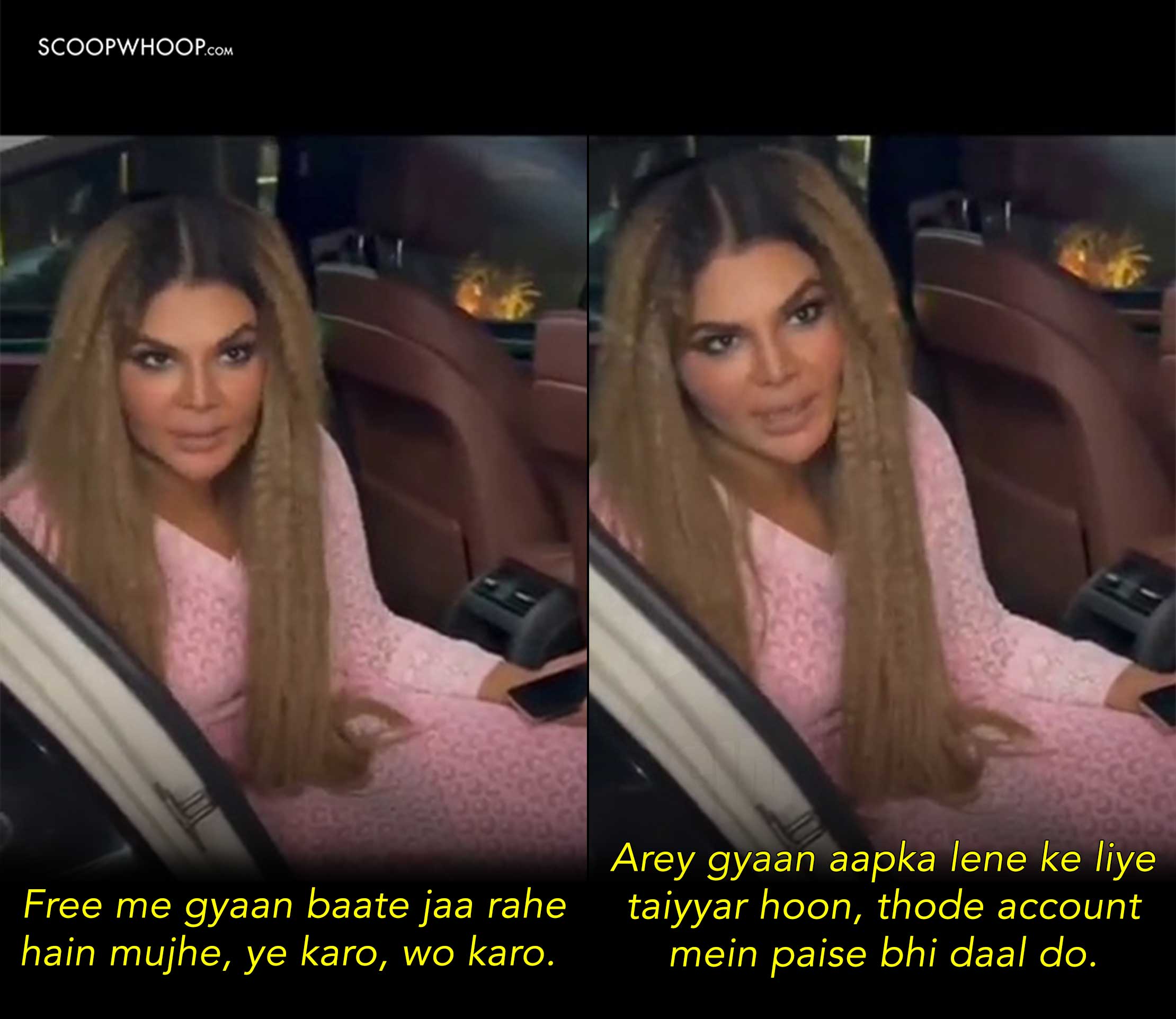 rakhi sawant talking to paps