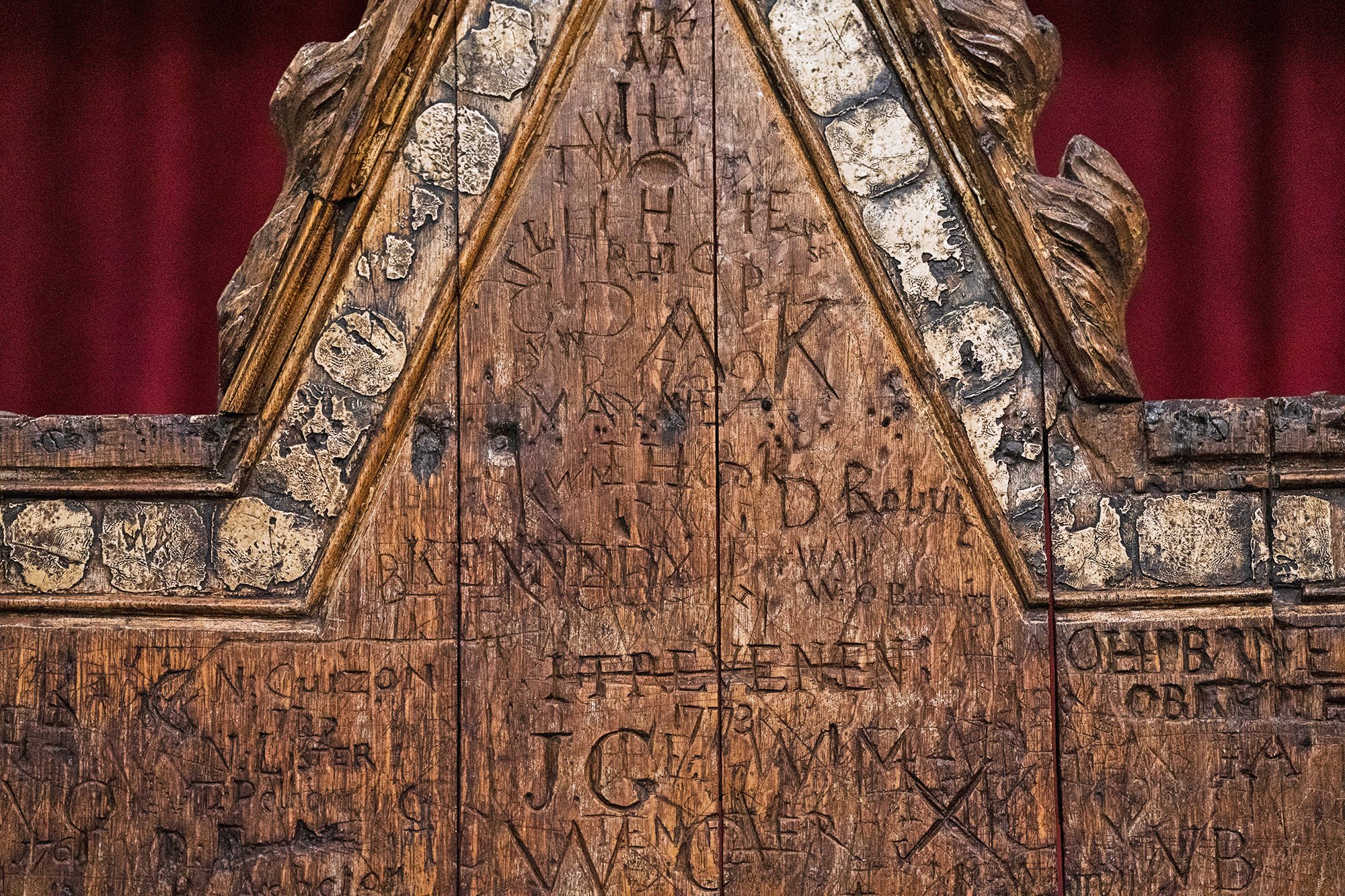 King Charles III coronation chair graffiti