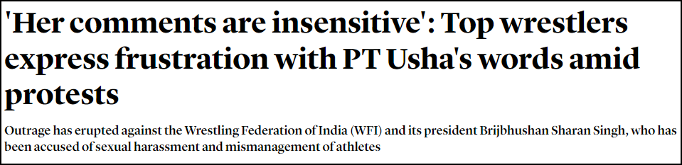 Indian Wrestlers Protests International Media coverage