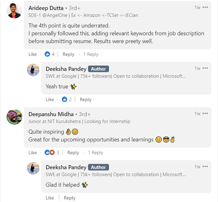 comments on techie's post