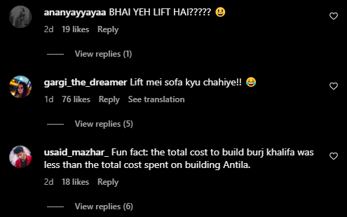 Mukesh Ambani Jio World Centre lift reactions