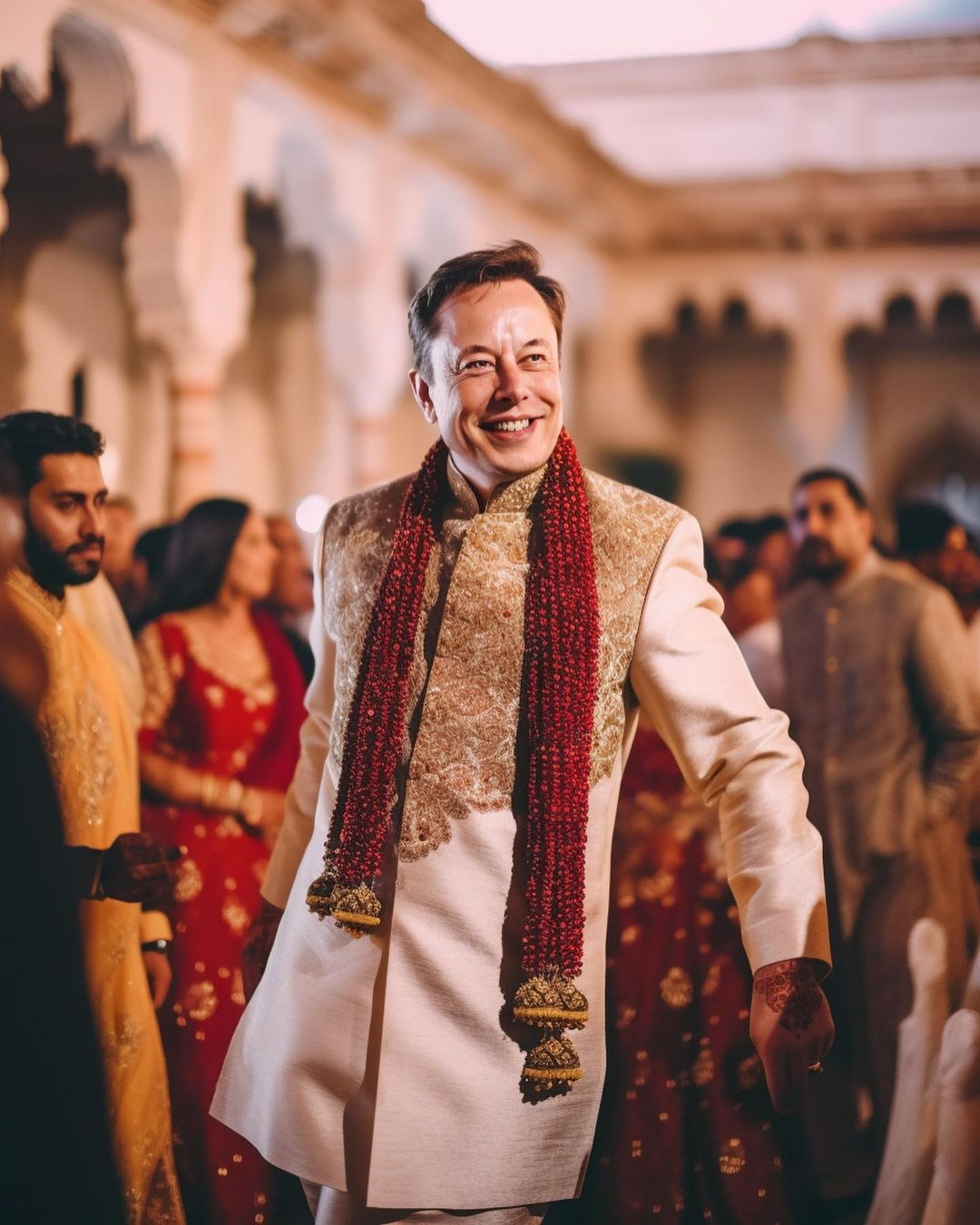 AI images Elon Musk desi groom