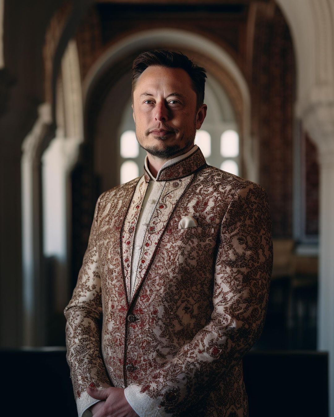 AI images of Elon Musk as a desi groom