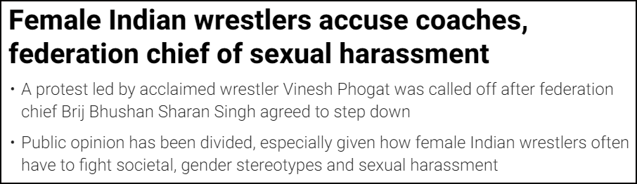 Indian Wrestlers Protests International Media coverage