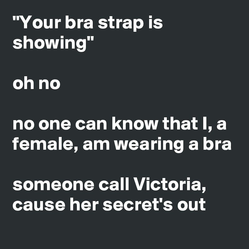 society on women's bra straps