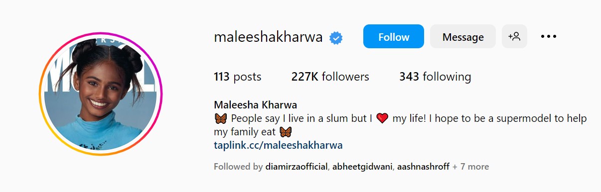 Maleesha Kharwa Instagram Followers: Dharavi teen Maleesha Kharwa