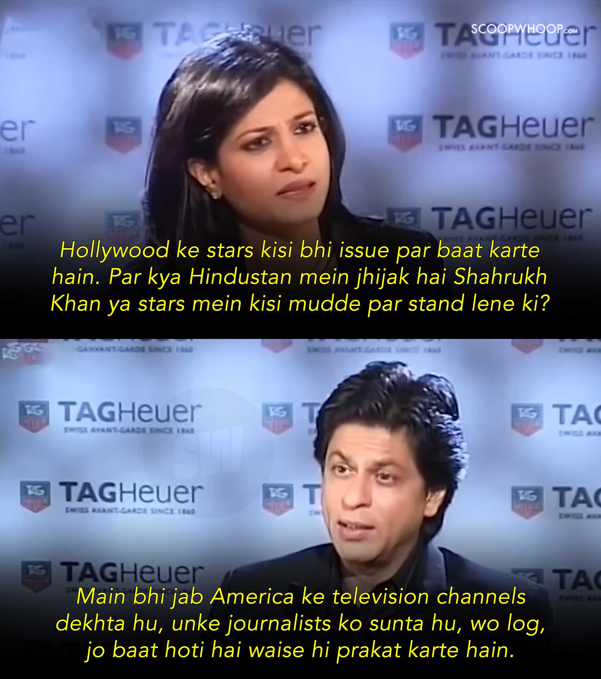 Shah Rukh Khan answers a journalist in this old interview