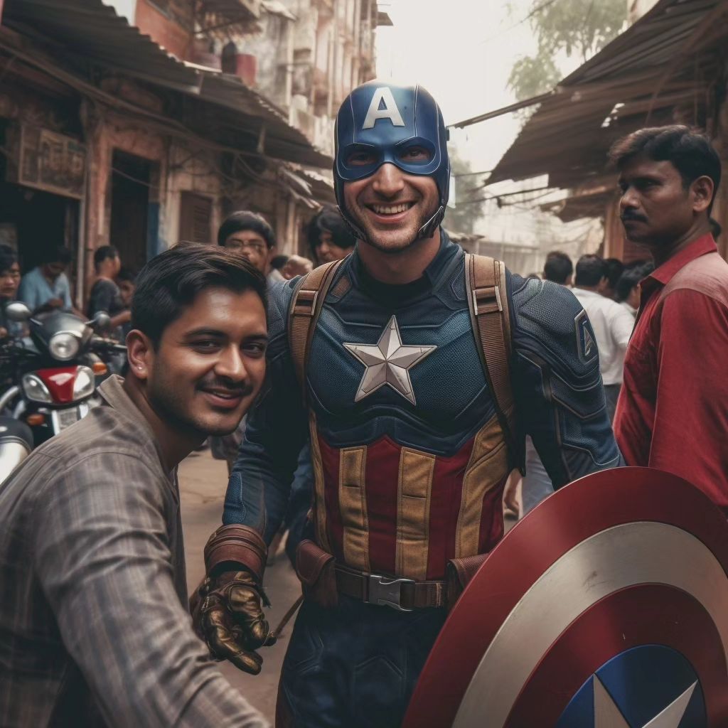 ai generated images of avengers in india