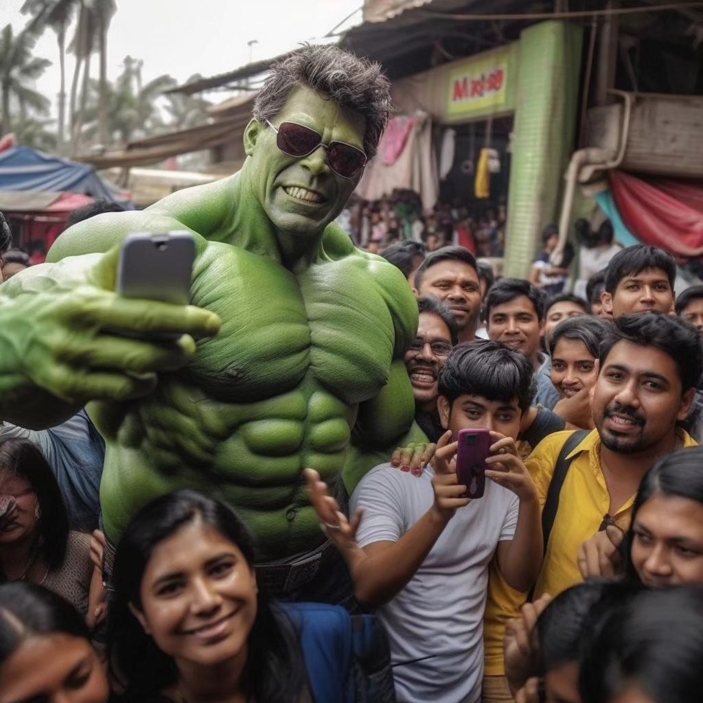 ai image of avengers in india