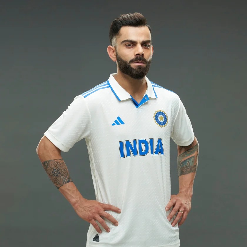 Adidas India cricket test matches jersey