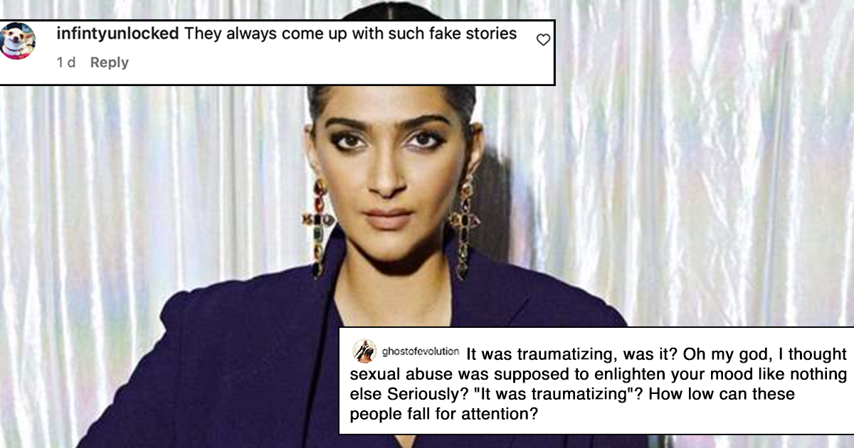 People Trolling Sonam Kapoor For Talking About Being Molested Is Not ...