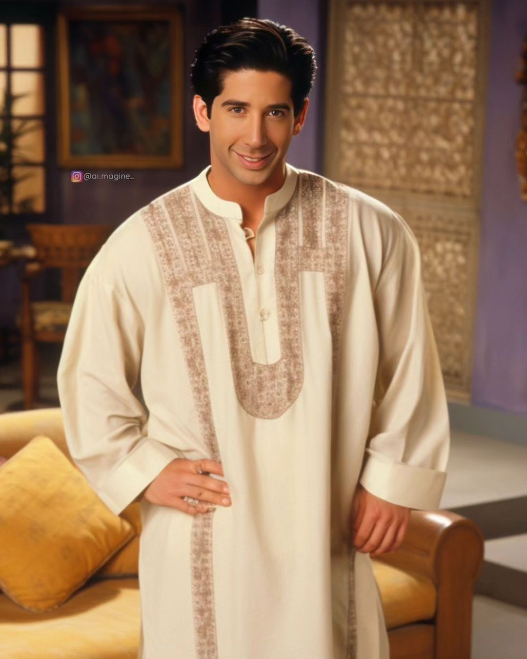 AI images of friends characters in Indian wear