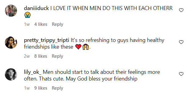 comments on man saying i love you to hi friend