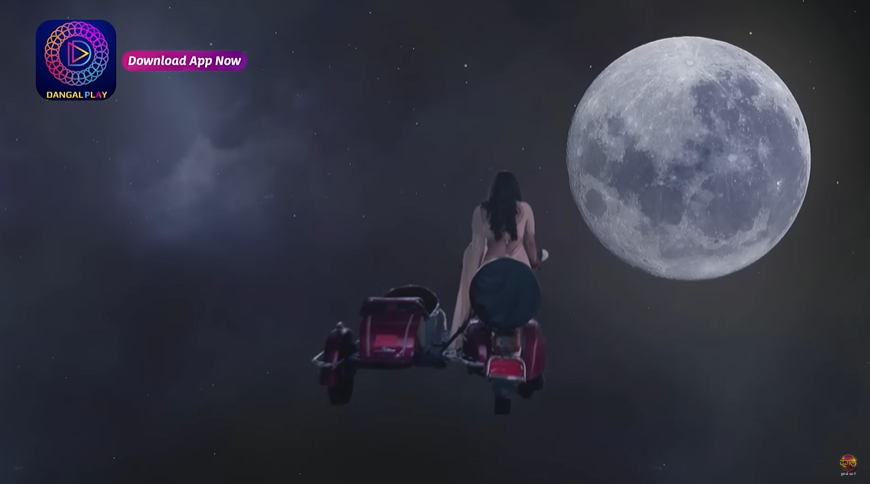 Desi TV Serial woman flies to the moon