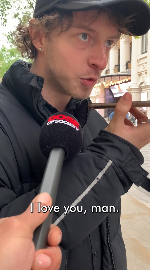 man saying i love you to his friend