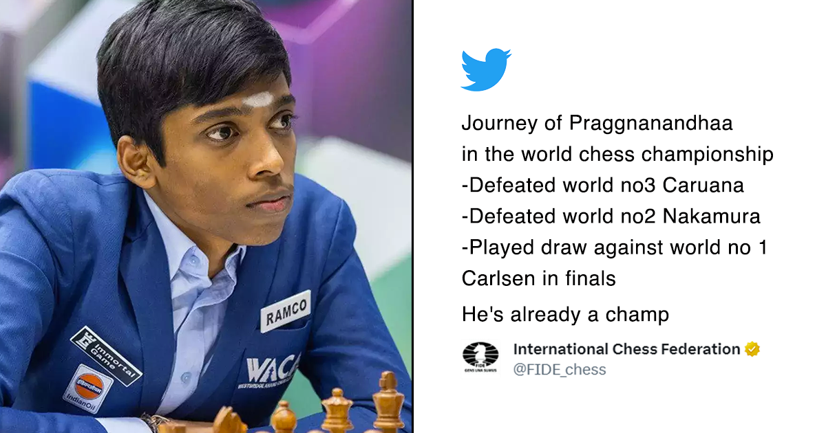 Praggnanandhaa plays out draw against Magnus Carlsen in first game of Chess  World Cup final