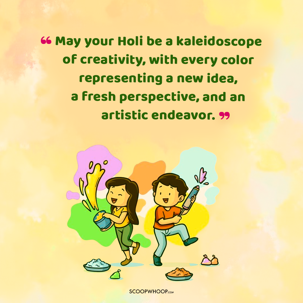 creative holi wishes