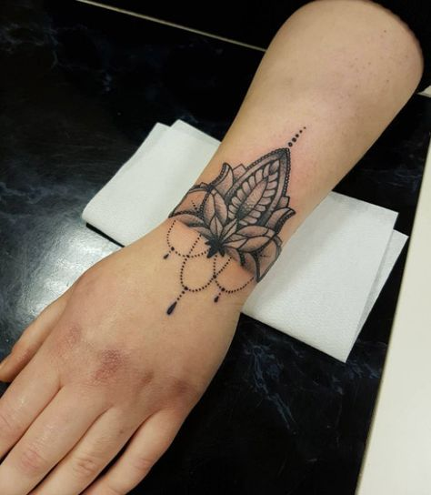 Flower Wrap Around Tattoo