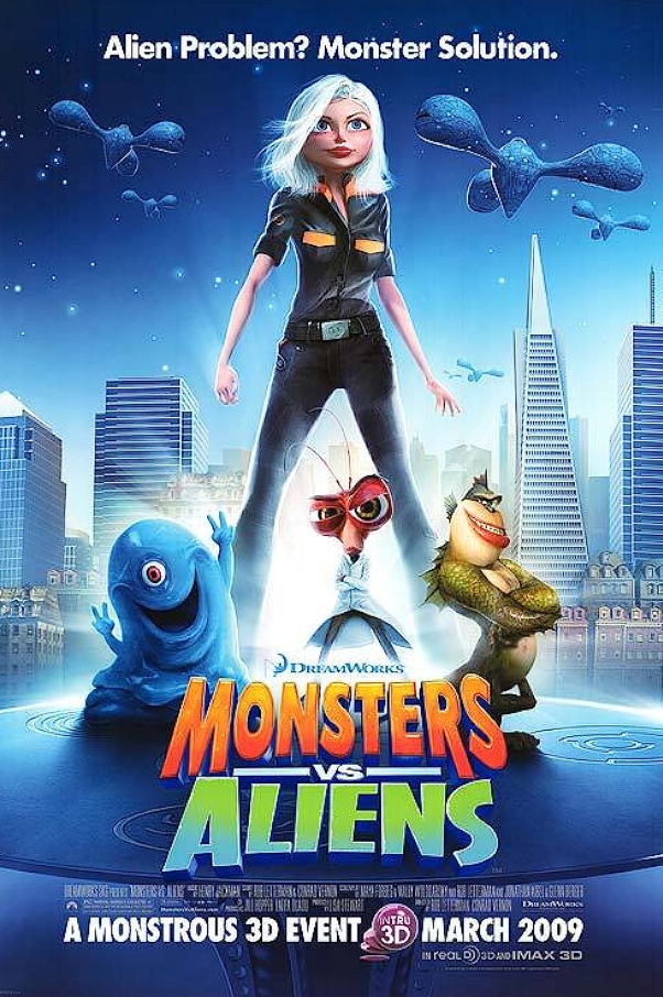 Monsters vs. Aliens (2009) animated movies dreamworks