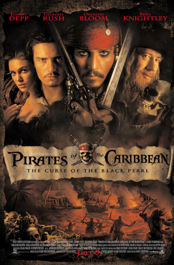 Pirates of The Caribbean: The Curse Of The Black Pearl Hollywood Adventure Movie