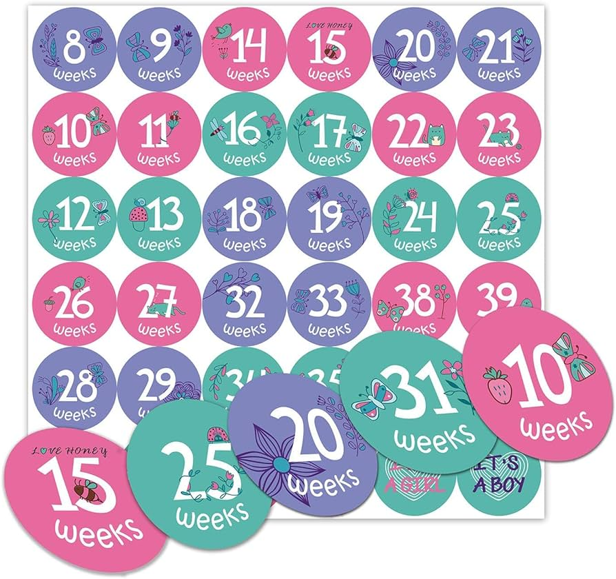 Pregnancy milestone stickers Mother to be mothers day gift
