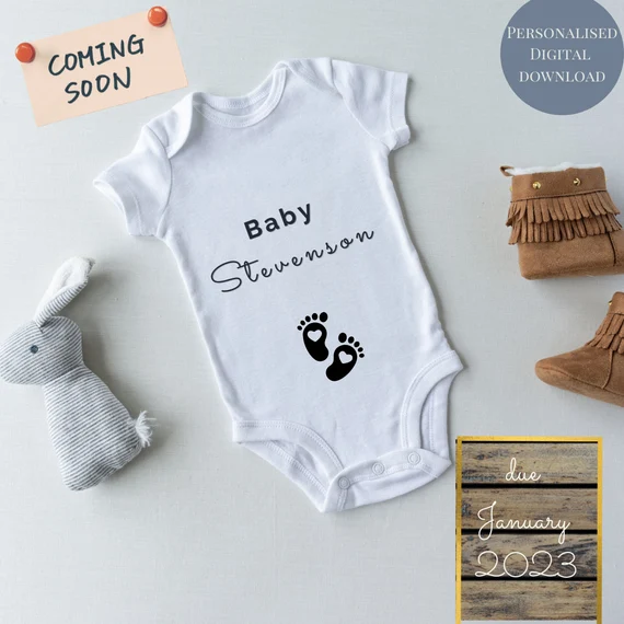 Customized pregnancy announcement for social media Mother to be mothers day gift