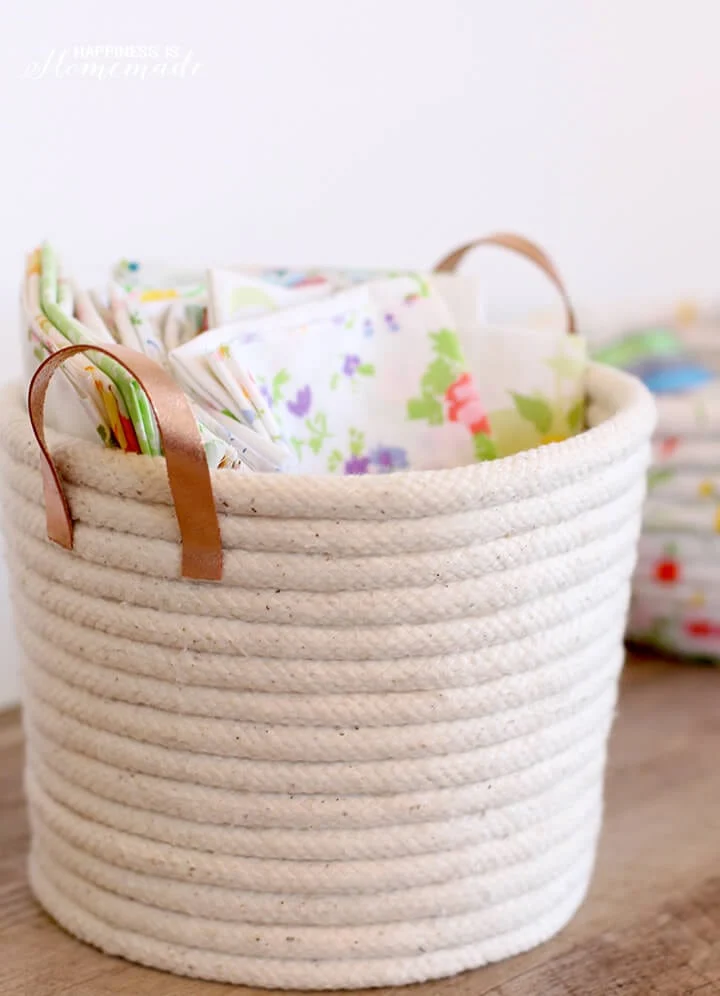 DIY Rope Basket homemade mothers day gifts