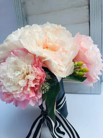 Coffee Filter Peonies homemade mothers day gifts