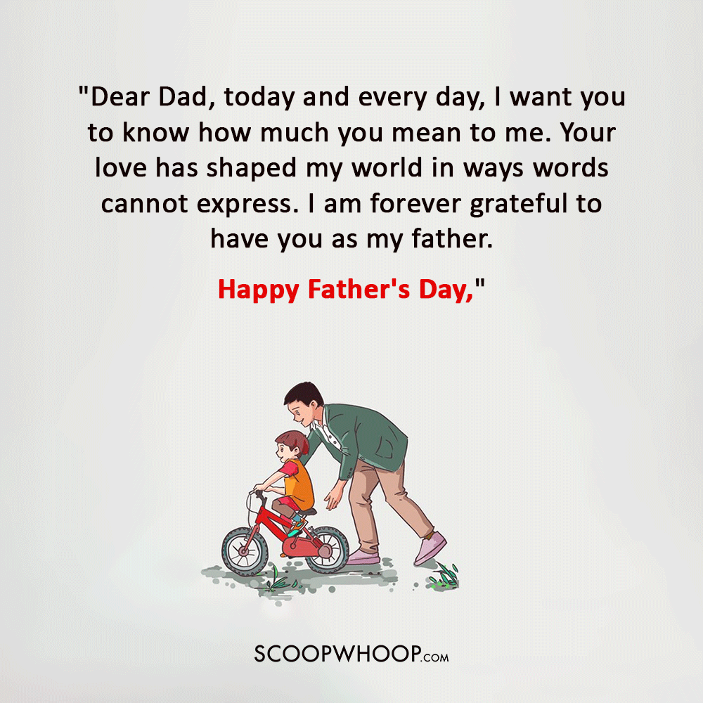 Emotional fathers Day message from daughter