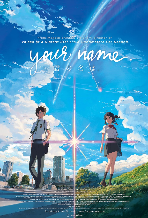 Your Name (2016) best romantic animated movies