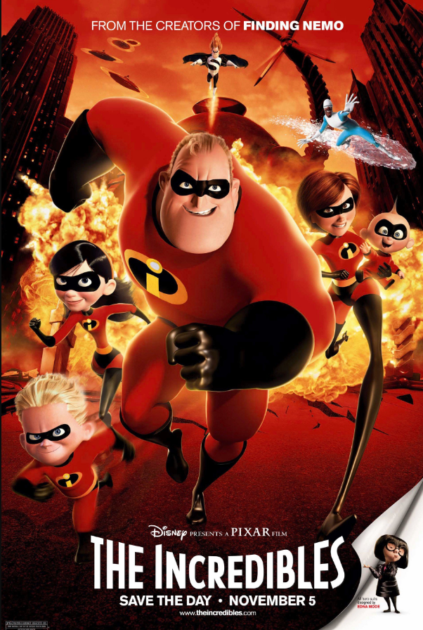 The Incredibles (2004) best romantic animated movies