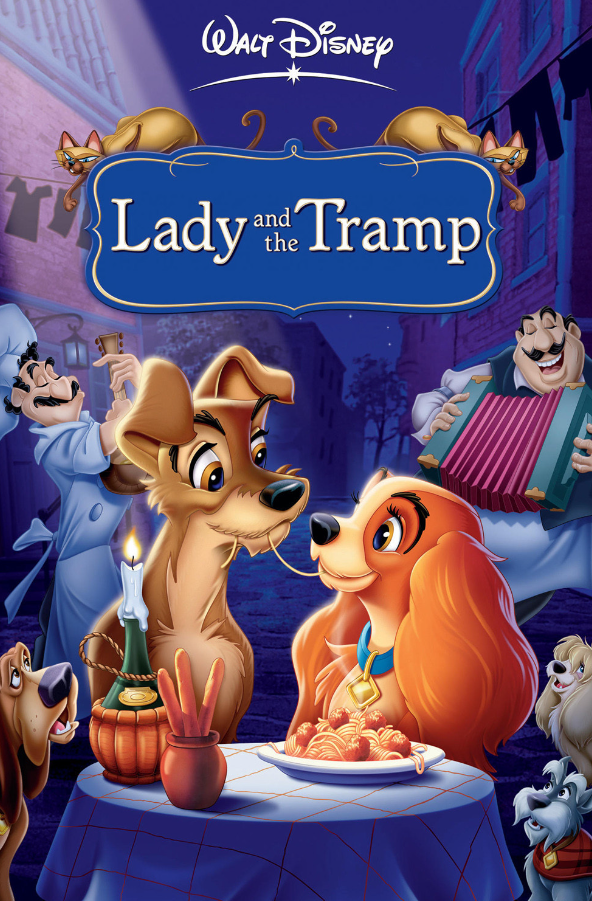 Lady and the Tramp (1955) best romantic animated movies