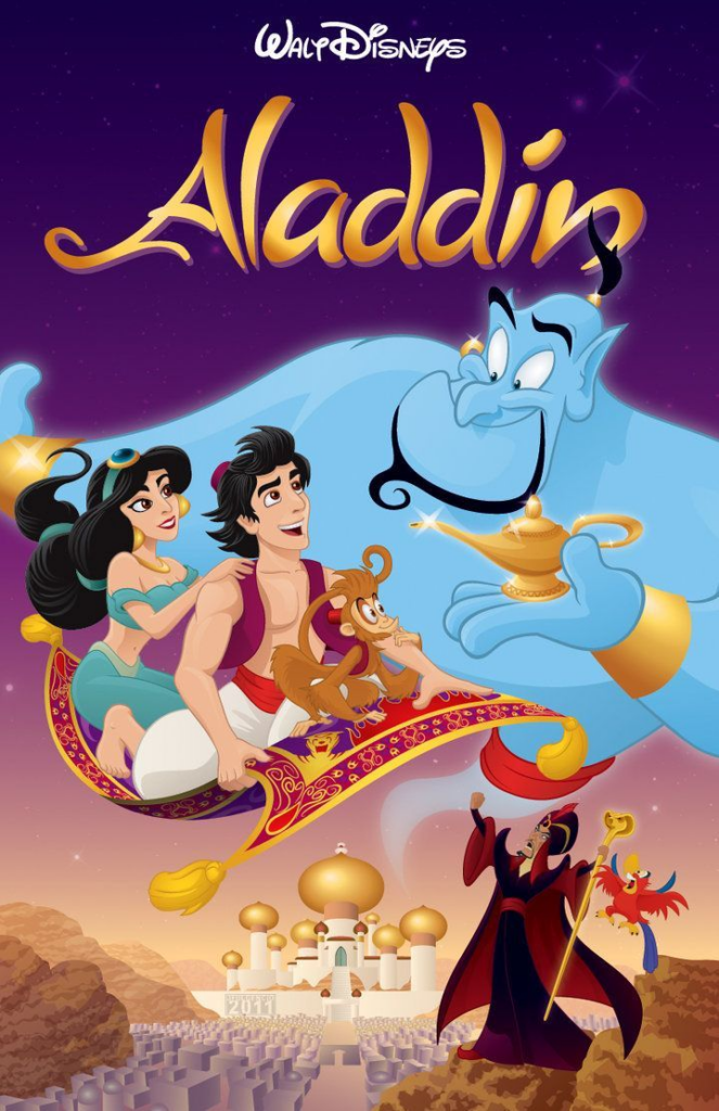 Aladdin (1992) best romantic animated movies