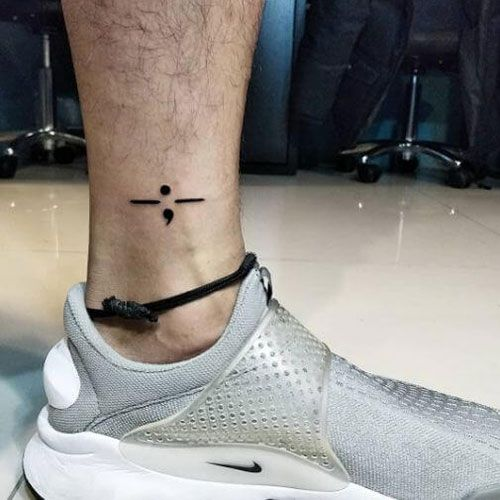 Semicolon tattoo for men