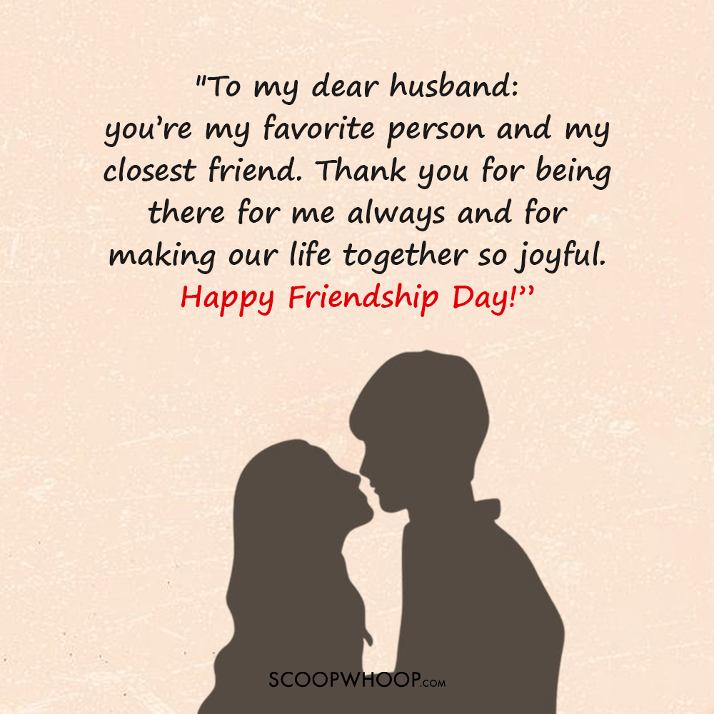 Happy Friendship Day Messages for Hubby in English