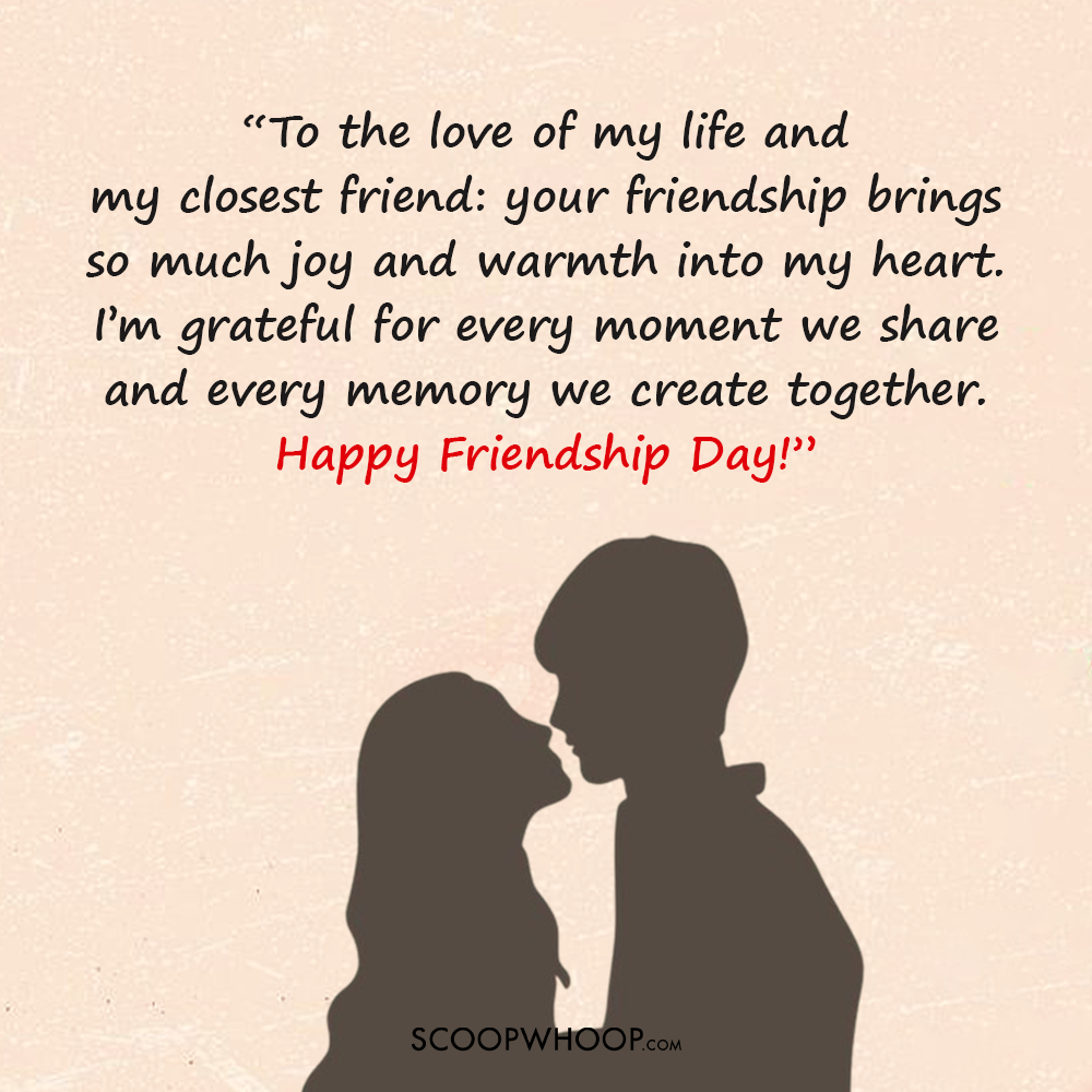 Romantic Friendship Day Messages For Husband