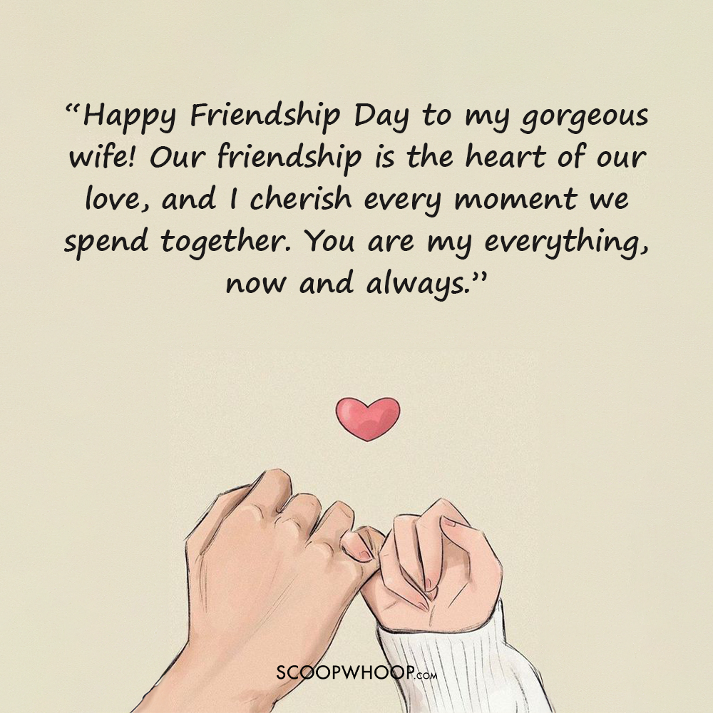 Romantic Friendship Day Messages For Wife