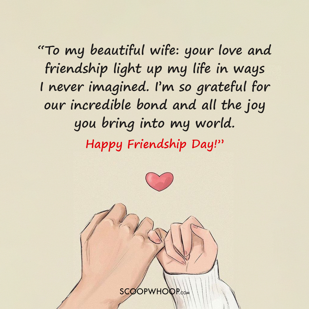 Romantic Friendship Day Messages For Wife