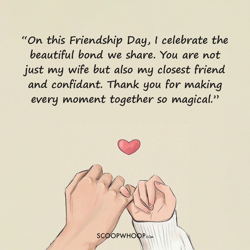 Romantic Friendship Day Messages For Wife