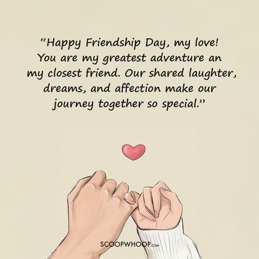 Romantic Friendship Day Messages For Wife