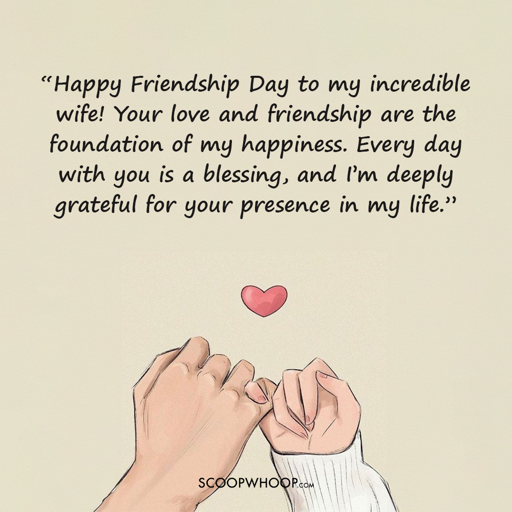 Heart Touching Friendship Day Wishes For Wife