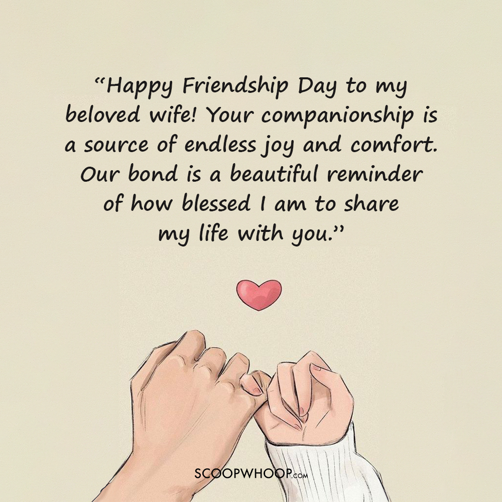 Heart Touching Friendship Day Wishes For Wife