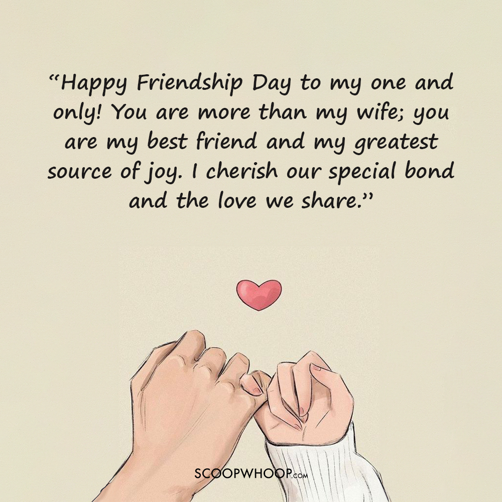 Heart Touching Friendship Day Wishes For Wife