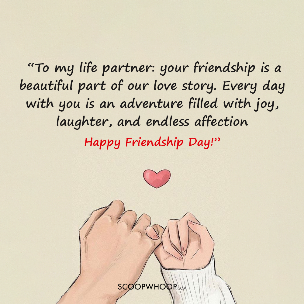 Friendship Day Quotes for Life Partner