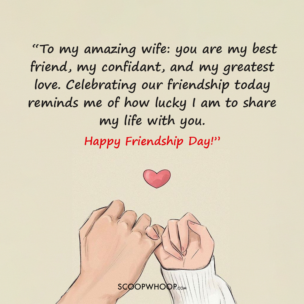 Romantic Friendship Day Greeting, Wishes for my Wife