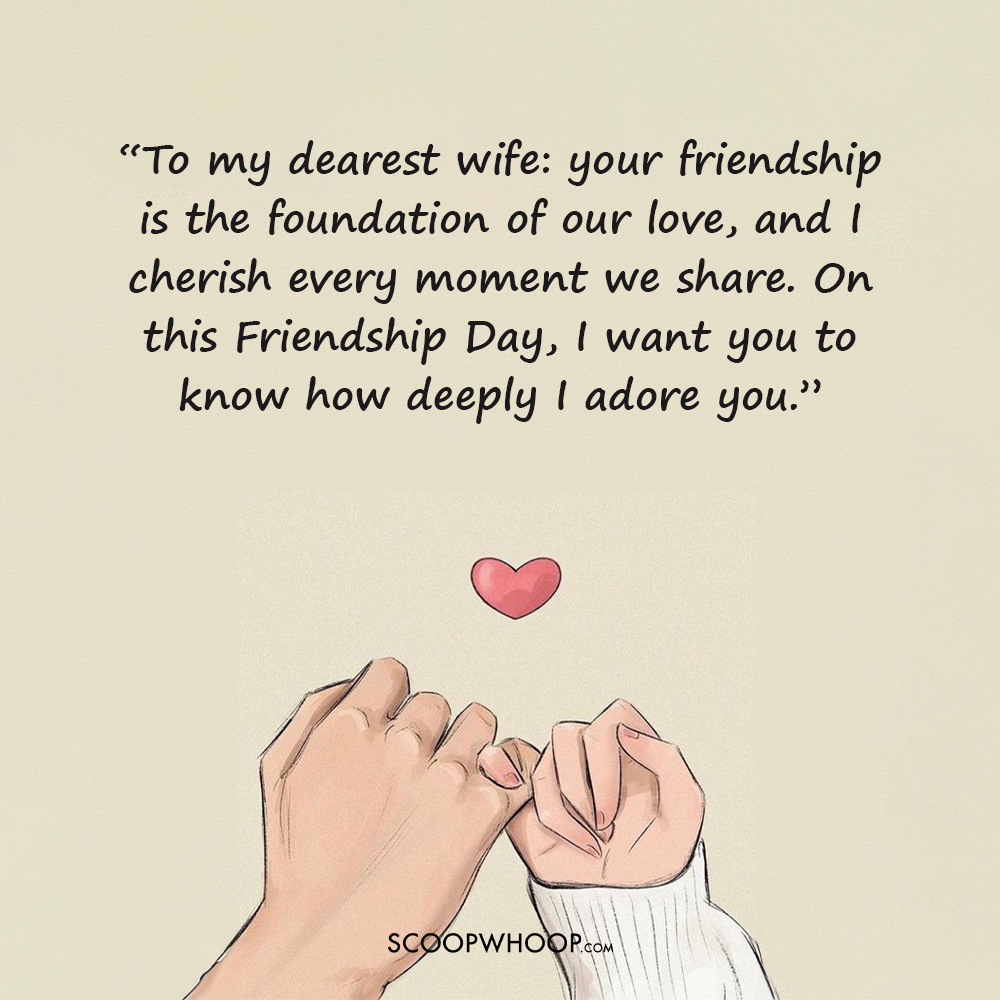 Romantic Friendship Day Greeting, Wishes for my Wife