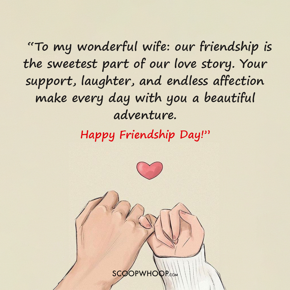 Romantic Friendship Day Greeting, Wishes for my Wife